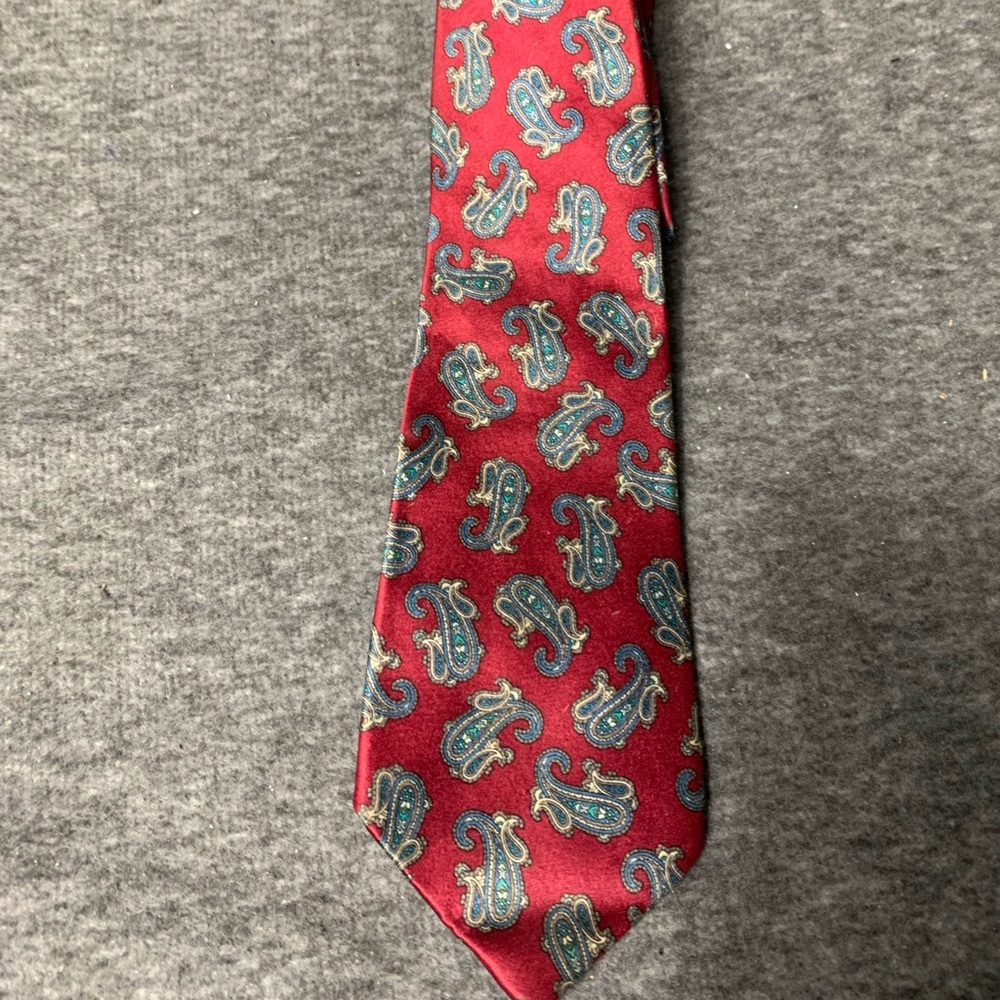 Christian Dior Multicolor Silk Tie Made In U.S.A